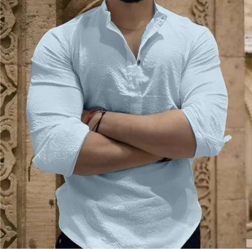 Image of LEVIDE Men Regular Fit Self Design Casual Shirt