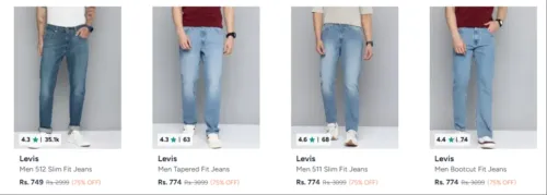 Image of Levis at minimum 72% Discount