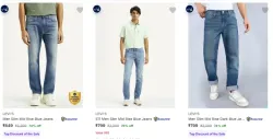 LEVIS Bottomwear at minimum 76% Discount
