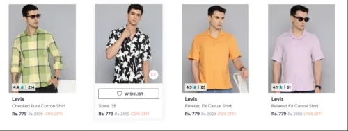 Image of Levis Casual Shirt at minimum 70% Discount