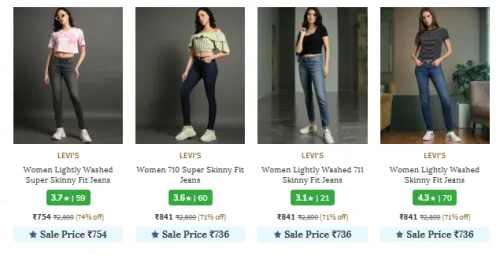 Image of Levis Jeans For Women Under ₹999