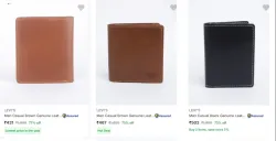 Levi S Leather Wallets minimum discount @75%