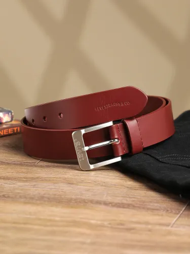 Image of LEVIS Men Casual Red Genuine Leather Belt