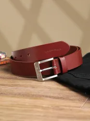 LEVIS Men Casual Red Genuine Leather Belt