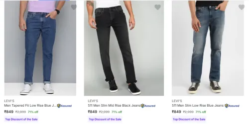 Image of Levi's Men Jeans at Starting @ ₹849