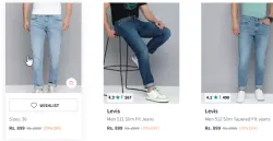 Levis Men Jeans Minimum 75% Discount