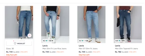 Image of Levis Men Jeans up to 75% Discount