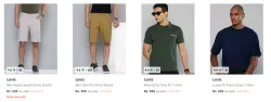 Levis Mens Clothing upto 70% Discount