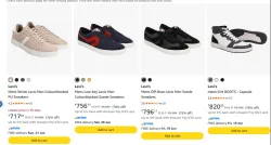 Levis Mens shoes up to 78% Discount