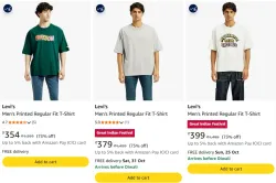 Levis Men T-Shirt at minimum 70% Discount