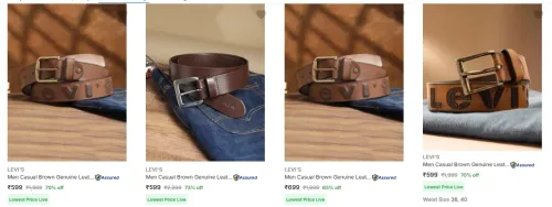Image of LEVI'S Men's Belt upto 70% discount 