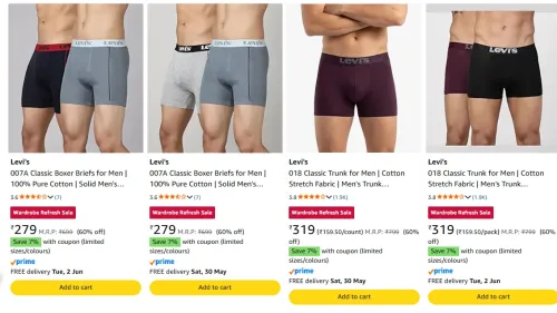 Image of Levi's Men's Brief at minimum 64% Discount