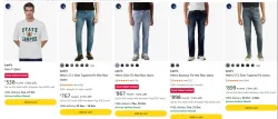 Levis Mens Clothing at minimum 70% Discount
