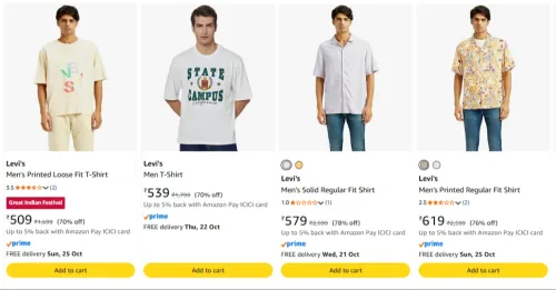 Image of Levi's Men's Fashion upto 78% Discount
