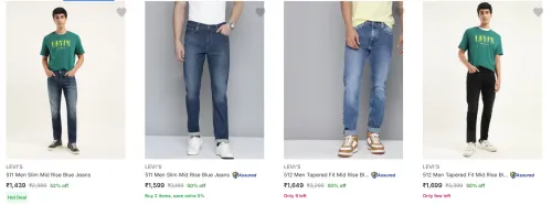 Image of Levi's Men's Jeans at minimum 50% Discount