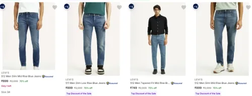Image of LEVI'S Men's Jeans at minimum 70% Discount