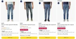 Levis Mens Jeans at minimum 70% Discount