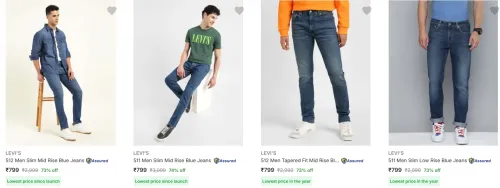 Image of Levi's Men's Jeans at minimum 70% Discount