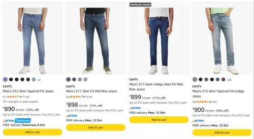 Image of Levi's Men's Jeans at minimum 70% Discount