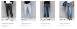 Levis Mens Jeans at minimum 70% Discount