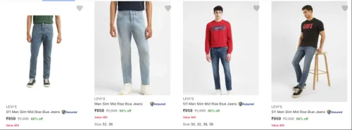 Image of Levi's Men's Jeans upto 68% Discount