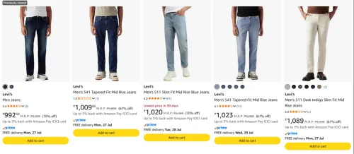 Image of Levi's Men's Jeans upto 70% Discount