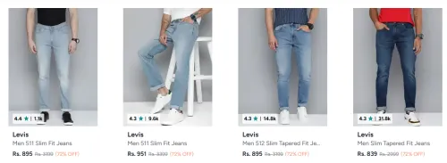 Image of Levis Men's Jeans upto 72% Discount