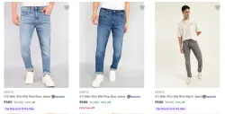 Levis Mens Jeans upto 74% Discount