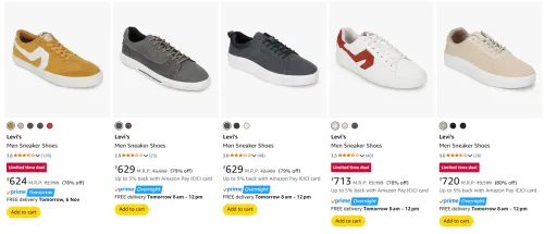 Image of Levi's Men's Shoes upto 80% Discount
