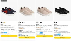 Levis Mens Sneakers at minimum 70% Discount