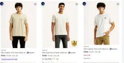 LEVIS Mens T-shirts at minimum 72% Discount