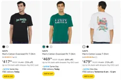 Levis Mens T-shirts at minimum 65% Discount
