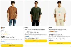 Levis Mens T Shirts Minimum 60% Discount