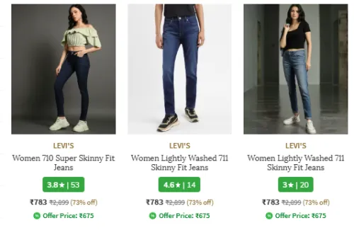 Image of Levis Women Fashion Clothes Minimum 70% Discount
