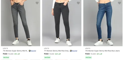 Image of Levi's Women's Jeans upto 82% Discount