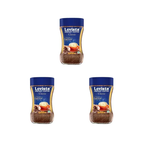 Image of Levista Classic Pure Instant Coffee 100/90 GM JAR (Pack of 3)