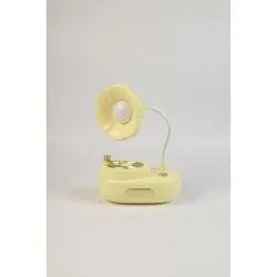 Lexton 11 Inch Phonograph LED Table Lamp | Vintage Gramophone Design with Soft LED Glow, Switch Control & Eye-Care Reading Light for Kids, Bedroom, Bedside & Home Décor