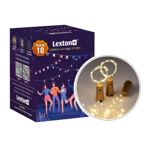 Image of Lexton 20 LED Wine Bottle Cork Lights (Pack of 10)