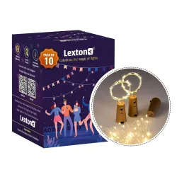 Lexton 20 LED Wine Bottle Cork Lights (Pack of 10)