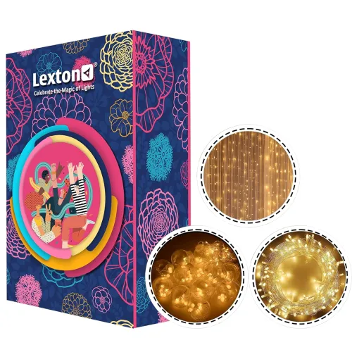 Image of Lexton Combo of 8.2 feet Wish Ball Curtain Lights