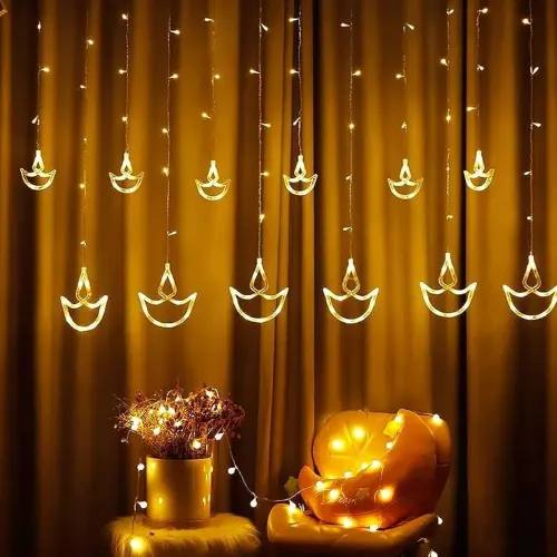 Image of Lexton Diya Curtain String Lights 