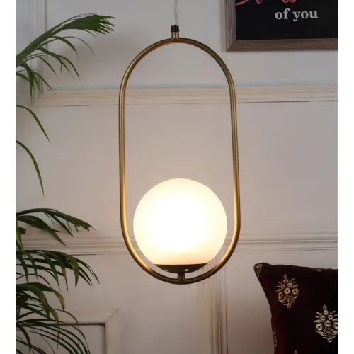 Image of Lexton Golden Capsule Hanging Ceiling Pendant Light