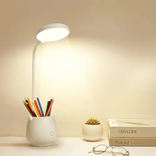 Image of Lexton LED Desk Lamp – Rechargeable, Touch, White