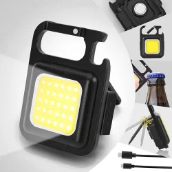 Lexton Rechargeable COB LED Work Light with Magnetic Base & Bottle Opener