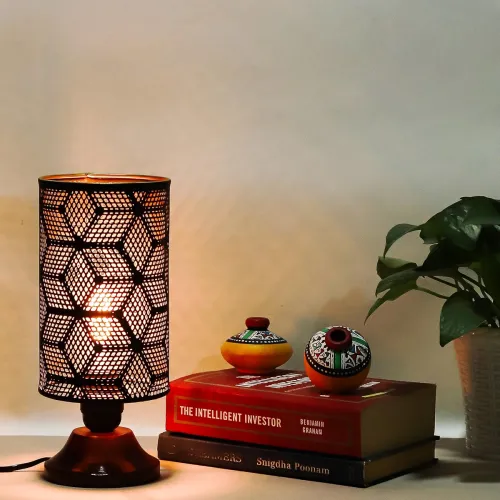 Image of Lexton Moroccan Style Iron Bedside Table Lamp Pack of 1