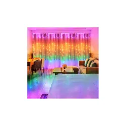 Lexton Curtain Lights | Multicolor | Plug Sourced | 8 Lighting Modes | Pack of 1 | Curtain Light for Room Decoration, Pa