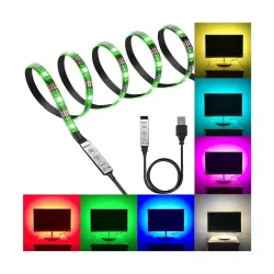 Lexton RGB LED Strip Light 3M USB with Controller for TV & Decor