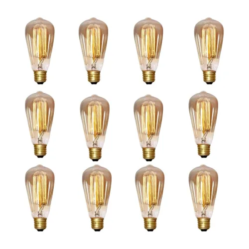 Image of Lexton Tesla Vintage Tungsten Filament Bulb | Antique Glass Light Bulbs | E27 Bulb Base, 2700K | Suitable for Home Decor