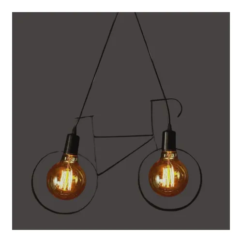 Image of Lexton Vintage Cycle Pendant Light with Bulbs