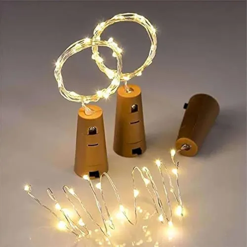 Image of Lexton Wine Bottle Cork Lights Pack of 2